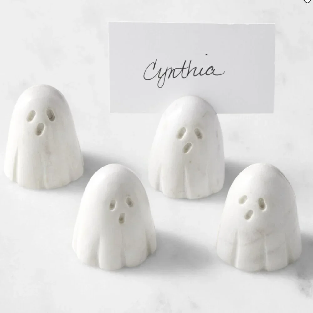 Williams Sonoma Be Home Figural Ghost Name Card Holders, Set of 4